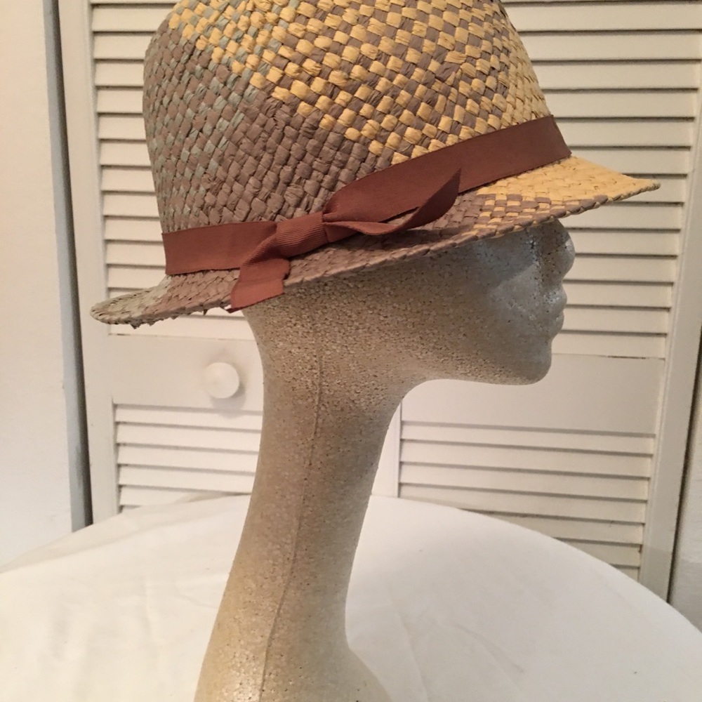 Straw fedora hat - Picture 2 of 4